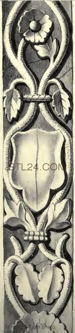 Панели резные (CARVED PANEL_1184 -  | 3D model 3DSMAX / OBJ / STL) 3D модель для ЧПУ станка